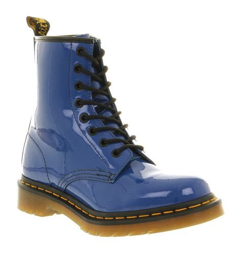 dr martens  eyelet lace  boots  blue lyst