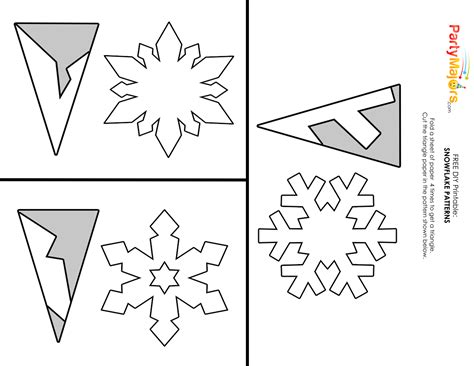 cut  snowflake template printable printable templates