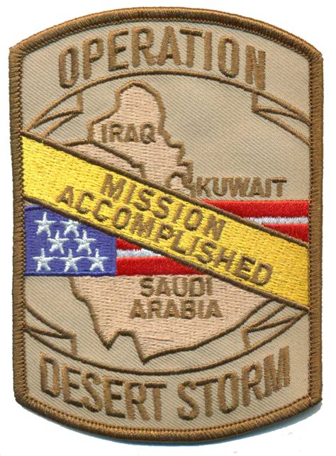 operation desert storm patch  hook  loop military law enforcement  custom patches