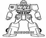 Transformers Coloring Ironhide Pages Printable Truck Optimus Prime Book sketch template
