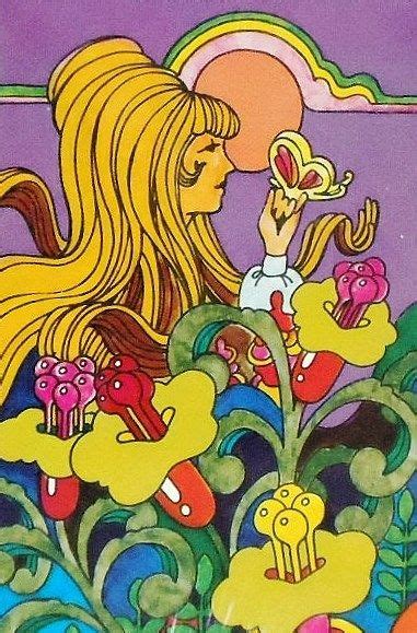vintage 1960 s mod illustration 60s art psychedelic art hippie art