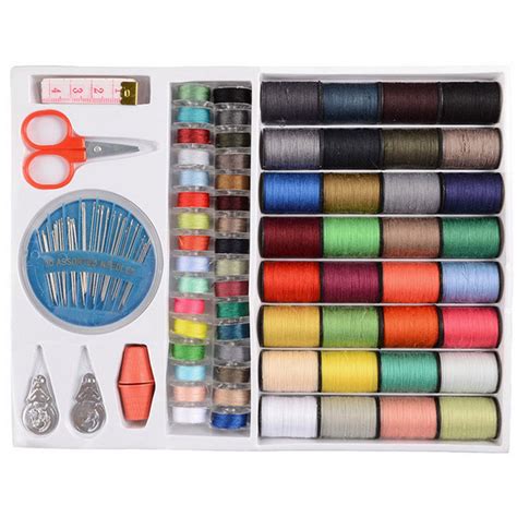 spools assorted colors sewing threads needles set sewing tools