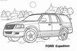 Coloring Car Ford Expedition Pages Kids sketch template