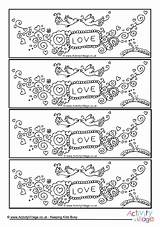 Bookmarks Valentine Colouring Become Member Log sketch template