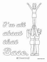 Coloring Cheerleading Pages Base Printable Print sketch template