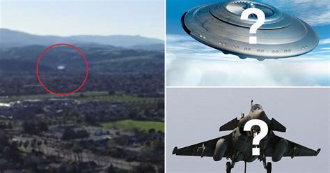 mysterious ufo captured  drone camera   shoots  sky mirror