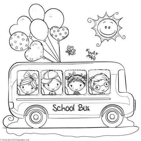 children school bus coloring pages coloring