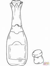 Coloring Champagne Cork Bottle Pages Supercoloring sketch template