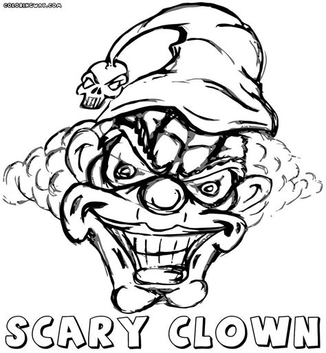 printable killer clown  coloring pages guidogurpaul