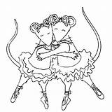 Coloring Ballerina Angelina Pages Coloringpagesabc Posted sketch template