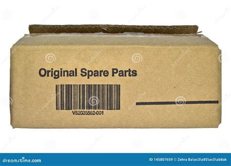 enclosed cardboard box original spare parts box stock image image  blank
