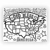 Coloring Pages America God Bless July Printable Fourth American Flag Color Lds Printables Kids Map Review Ldsbookstore Write Choose Board sketch template