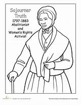Coloring History Truth Sojourner Month Printable Activities Sheets Crafts Girl Power sketch template