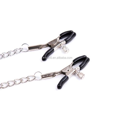 Silicone Ball Gag With Stainless Steel Chain Nipple Clamps Rose Leather