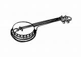 Banjo Instruments Musique Malvorlage Objets Educima Colorier Kleurplaten Flautas Téléchargez Scarica sketch template