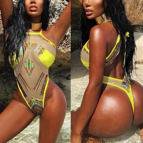 2020 Explosive Models Women Beach Bikini African Ethnic