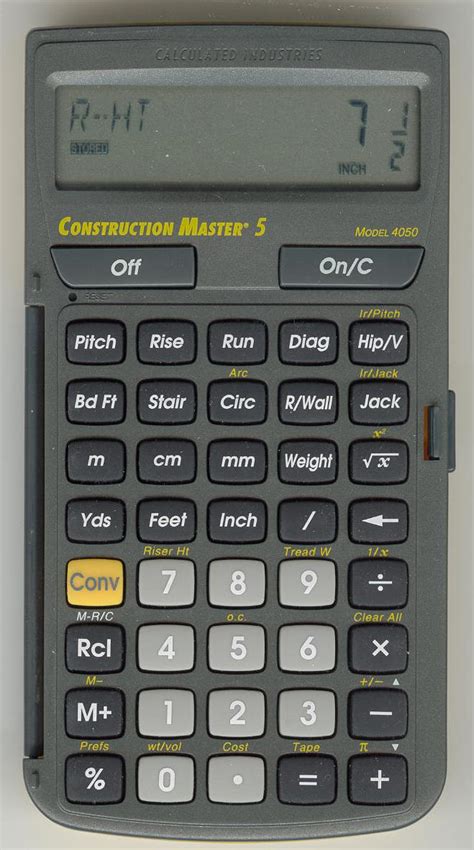 construction master pro desktop calculator  stolpor