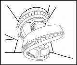 Staircase Spiral sketch template