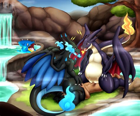 rule 34 ambiguous gender black scales blue scales charizard cowgirl