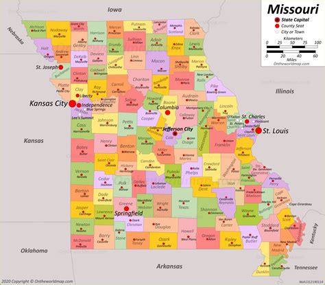 map  missouri cities  towns cape  county map