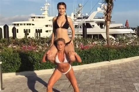 Stunning Swedish Model Squats Using Her Sexy Bikini Clad
