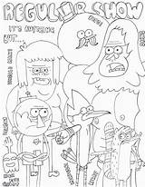 Coloring Regular Show Pages Tv Cartoon Network Series Printable Popular Xcolorings sketch template