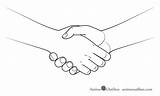 Handshake Shaking Animeoutline sketch template
