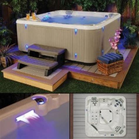 Southern Star 6 Person 41 Jet Hot Tub Brown Cabinet Multi Colored
