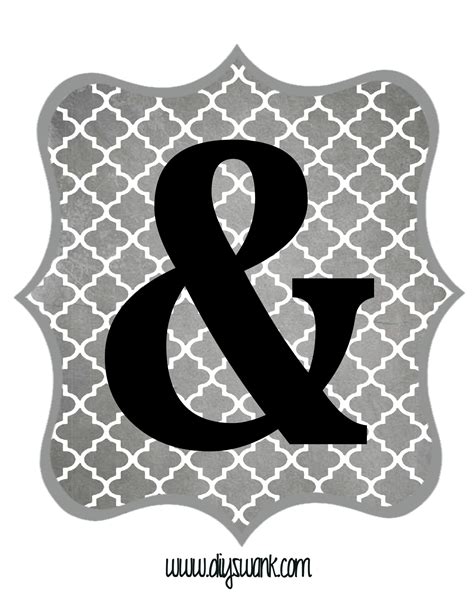 printable letters gray  black swanky design