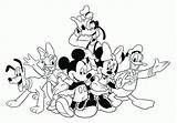 Mickey Mouse Coloring Pages Disney Disneyland Clubhouse Friends Walt Family Minnie Drawing Toodles Pdf Donald Printable Sheets Pluto Goofy Color sketch template