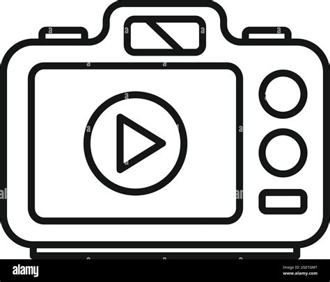 photo camera icon outline vector digital picture stock vector image
