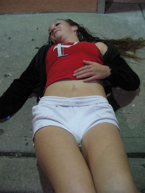 Drunk Girl Who Was Passed Out On Sidewalk In Front Of Taco
