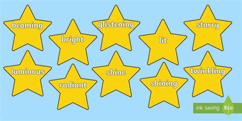 star topic words  stars teacher  twinkl