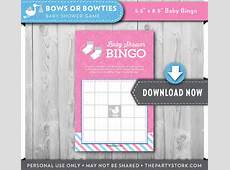 Gender Reveal Party Baby Shower Bingo Game, Printable Bingo Card with