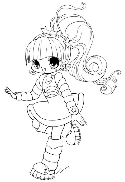 ideas  kawaii girls coloring pages home family style  art