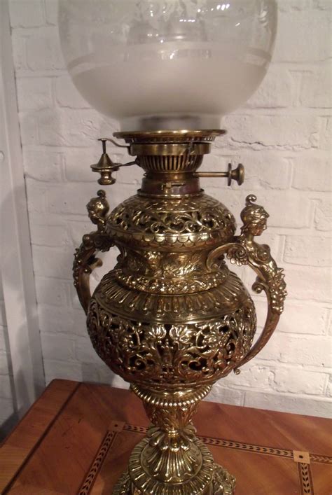 victorian brass oil lamp  stdibs victorian oil lamp antique brass lamp base victorian