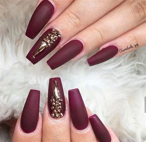 pin  miraymaria  luxury nails burgundy nails burgundy nail