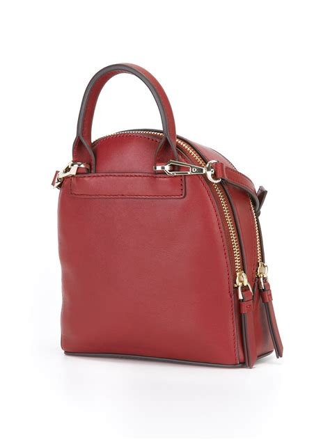 dkny leather mini backpack  red lyst