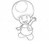 Toad Coloring Pages Mario Super Getcolorings Bros Color sketch template