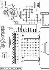 Religiocando Salomone Cruciverba Puzzle Giochi sketch template