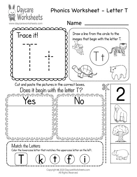 printable letter  beginning sounds phonics worksheet  preschool