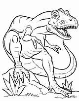 Rex Dinosaurus Coloring Terrifying Color sketch template