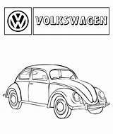 Coloring Volkswagen Beetle Pages Car Color Tocolor Cars Place sketch template