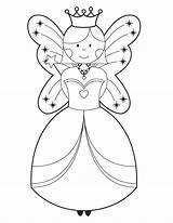 Coloring Fairy Pages Printable Girls Rainbow Princess Cute Godmother Color Tooth Print Colouring Fairies Kids Magic Easy Simple Sheknows Websites sketch template