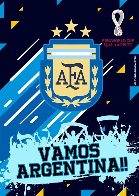 poster vamos argentina actualizado con el nuevo escudo de afa de 3