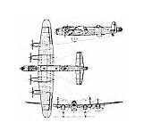 Lancaster Avro Three Drawing sketch template