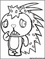 Coloring Pages Flaky Happytreefriends Printable Color Fun sketch template