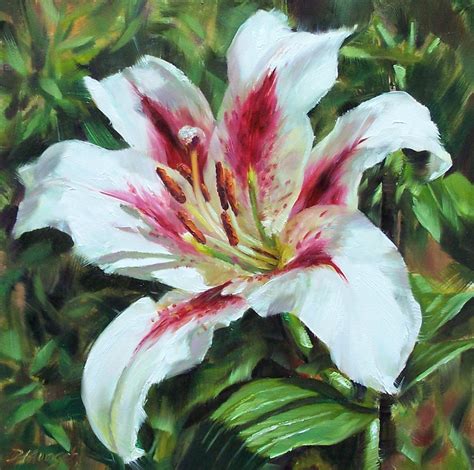 Donna Munsch Fine Art Original Oil Painting Lily Impression