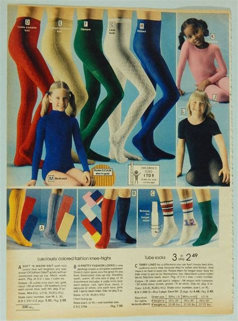 girls tights leotards socks vintage 1978 montgomery wards catalog page ad in 2019 girls