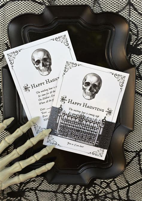 printable halloween invitations   spooky soiree